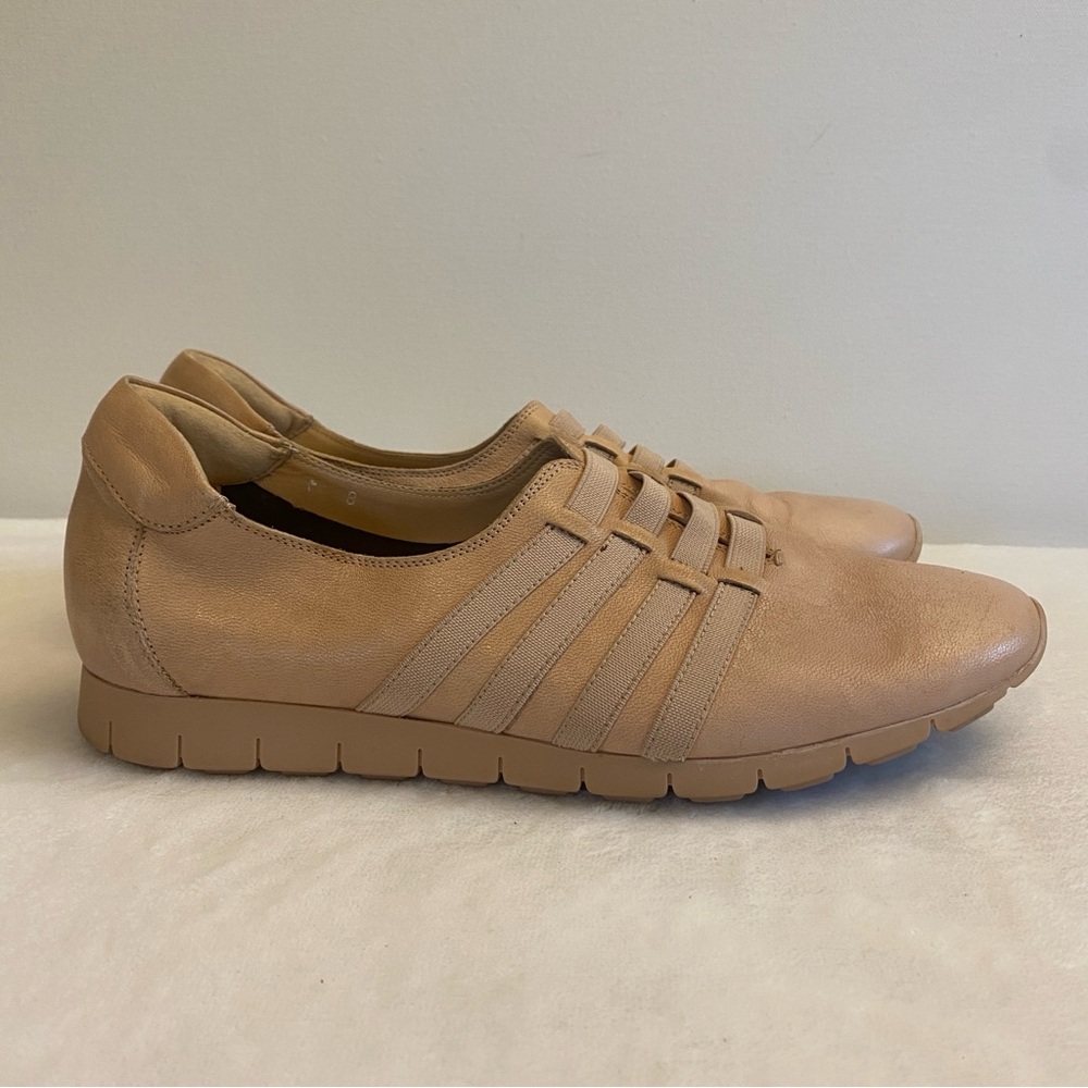 Sesto Meucci Tan Leather Slip on Sneaker Made in Italy- 8